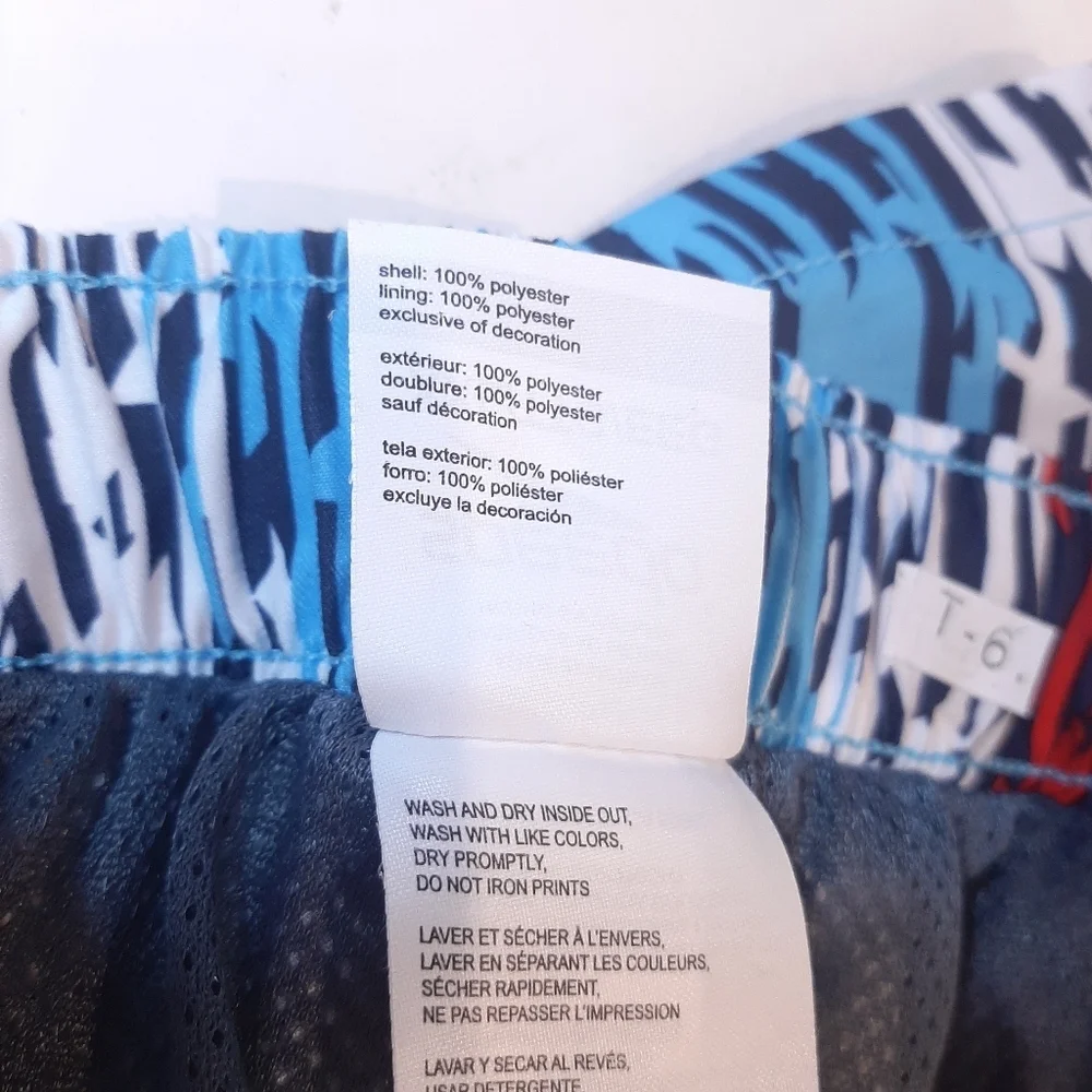 Speedo Mens Striped Swim Trunks Beach Summer Bathing Suit Mens XXL Blue Red